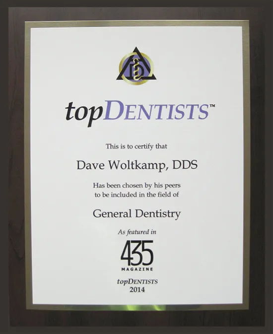 Dr. Woltkamp - 435 Magazine Top Dentists